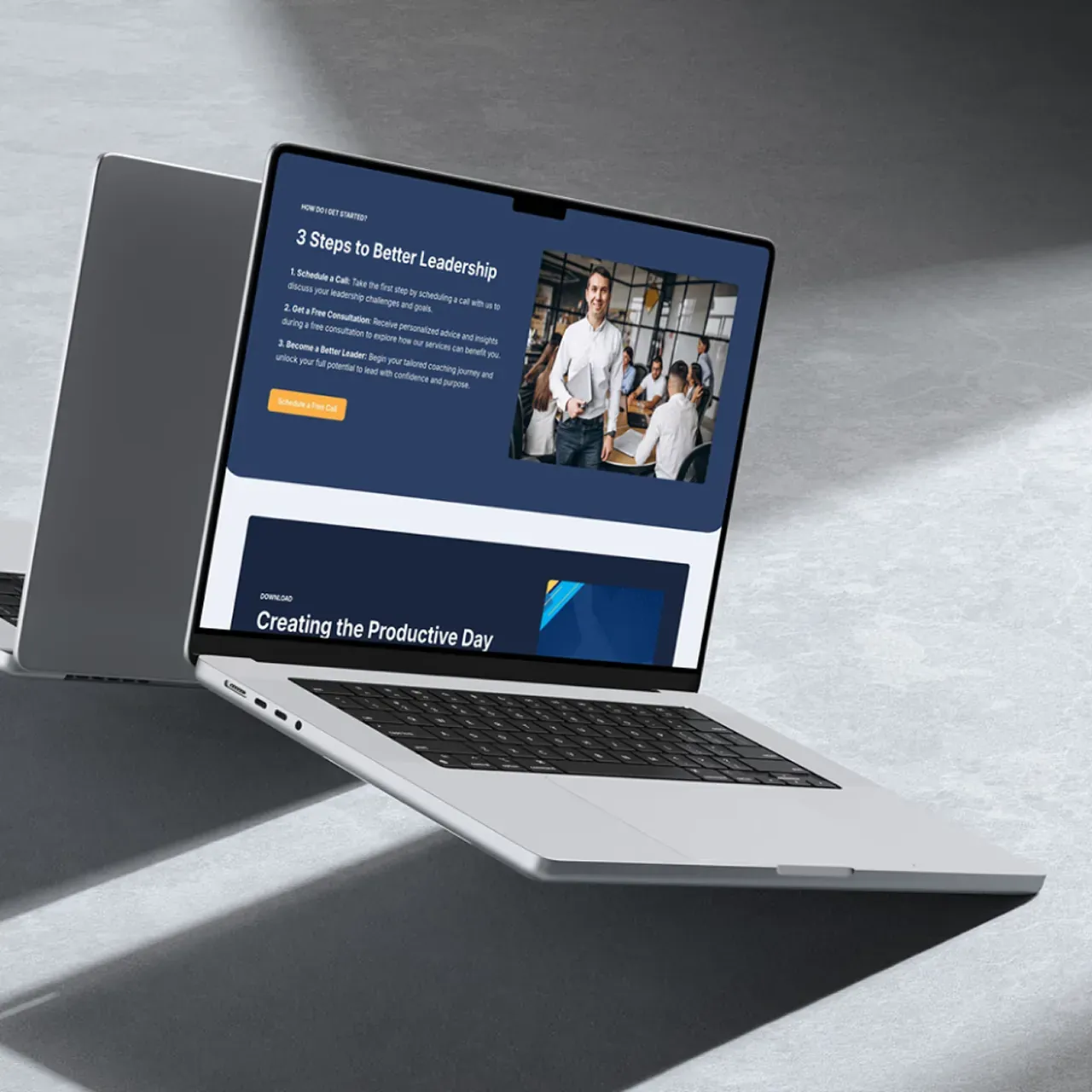 A coaching website that leads with the coach's credentials instead of the client's problem