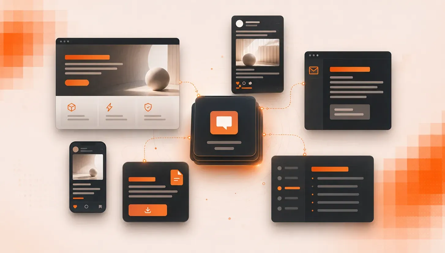 One messaging system deployed across the website, social, sales, and email
