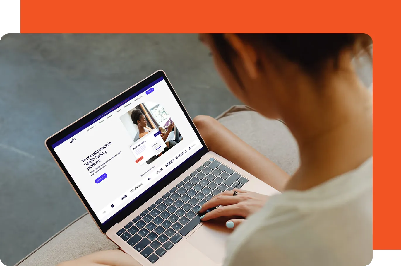 Person on a laptop browsing a website